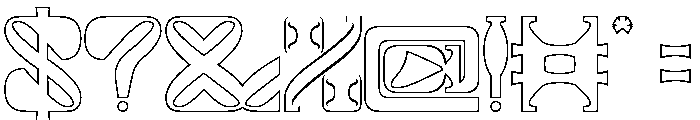 ALIEN UFO-Hollow Font OTHER CHARS