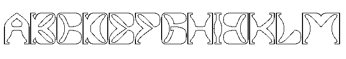 ALIEN UFO-Hollow Font UPPERCASE