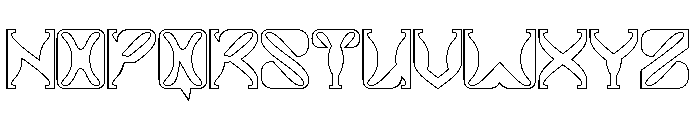 ALIEN UFO-Hollow Font UPPERCASE