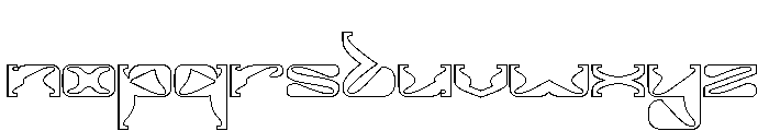 ALIEN UFO-Hollow Font LOWERCASE