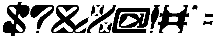ALIEN UFO Italic Font OTHER CHARS