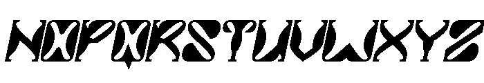 ALIEN UFO Italic Font UPPERCASE