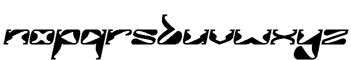 ALIEN UFO Italic Font LOWERCASE