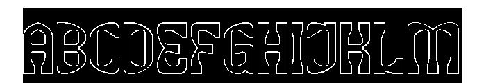 ALTERNATIVE FUTURE-Hollow-Inver Font UPPERCASE