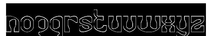 ALTERNATIVE FUTURE-Hollow-Inver Font LOWERCASE