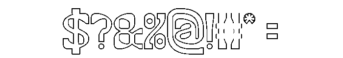 ALTERNATIVE FUTURE-Hollow Font OTHER CHARS