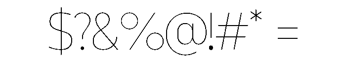 Albertine Thin Font OTHER CHARS