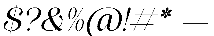 Alerigue Italic Font OTHER CHARS