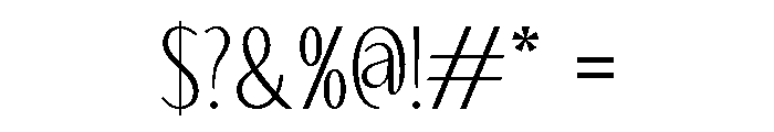 Alestiqua Regular Font OTHER CHARS