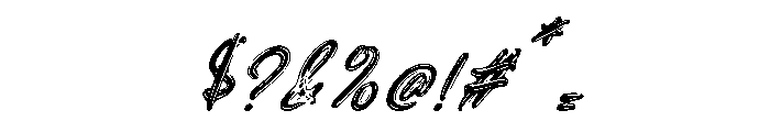 Alexander Fertho Slant Regular Font OTHER CHARS