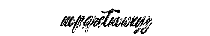 Alexander Fertho Slant Regular Font LOWERCASE