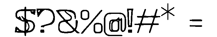 Alien_Glyph Font OTHER CHARS