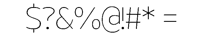 Aliferous Thin Font OTHER CHARS