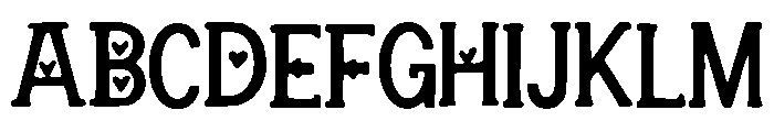 AllMyHeart Font UPPERCASE