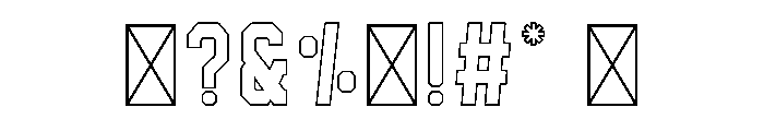 Allstar-Academy Outline Font OTHER CHARS