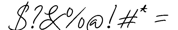 Allura Signature Regular Font OTHER CHARS