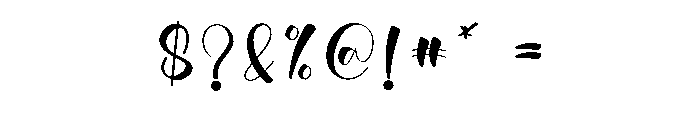 Almond1 Font OTHER CHARS