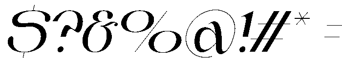 Almost Serious Italic Font OTHER CHARS