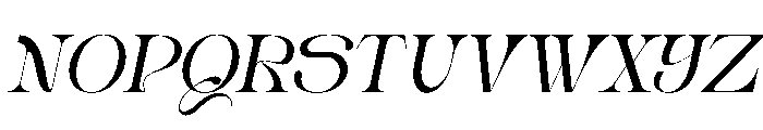 Almost Serious Italic Font UPPERCASE