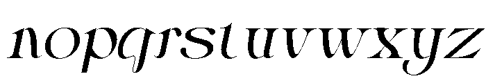Almost Serious Italic Font LOWERCASE