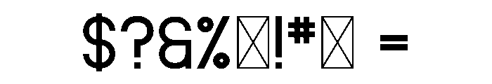 Alpha Display Font OTHER CHARS