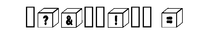 Alphabet Box Regular Font OTHER CHARS
