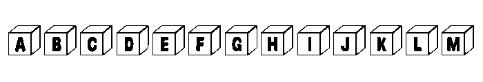 Alphabet Box Regular Font UPPERCASE