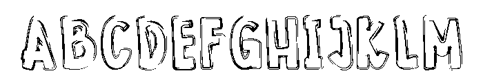 Alphabet Sketch Regular Font UPPERCASE