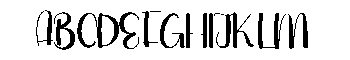 Alphabets Solitude Font UPPERCASE