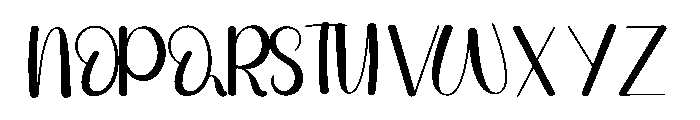 Alphabets Solitude Font UPPERCASE