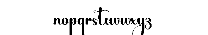 Alphabets Solitude Font LOWERCASE