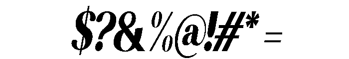Altaries Condensed Slant Font OTHER CHARS