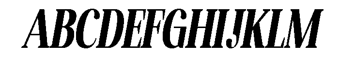 Altaries Condensed Slant Font UPPERCASE
