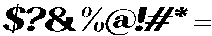 Altaries Expanded Slant Font OTHER CHARS