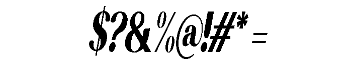Altaries Extra Condensed Slant Font OTHER CHARS