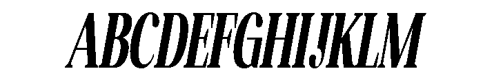 Altaries Extra Condensed Slant Font UPPERCASE