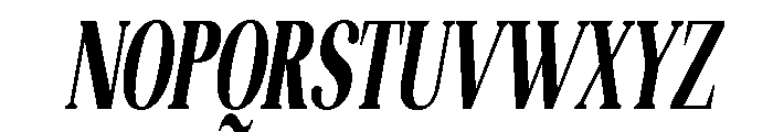 Altaries Extra Condensed Slant Font UPPERCASE