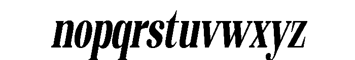 Altaries Extra Condensed Slant Font LOWERCASE