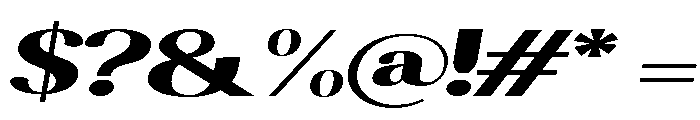 Altaries Extra Expanded Slant Font OTHER CHARS