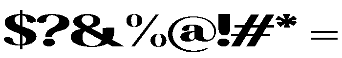 Altaries Extra Expanded Font OTHER CHARS