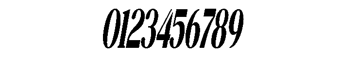 Altaries Ultra Condensed Slant Font OTHER CHARS