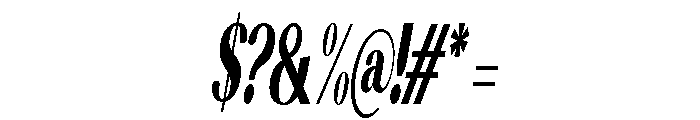 Altaries Ultra Condensed Slant Font OTHER CHARS
