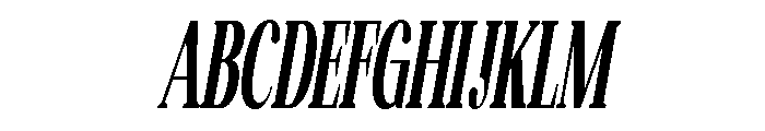 Altaries Ultra Condensed Slant Font UPPERCASE