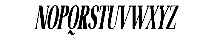 Altaries Ultra Condensed Slant Font UPPERCASE