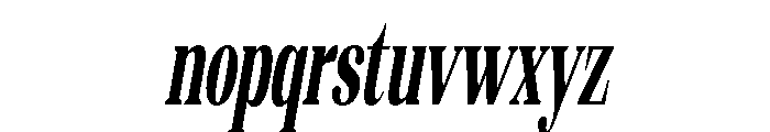 Altaries Ultra Condensed Slant Font LOWERCASE
