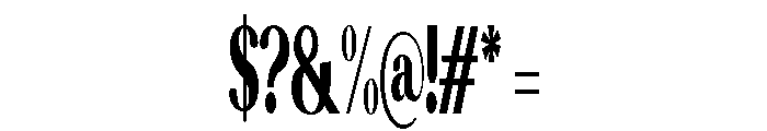 Altaries Ultra Condensed Font OTHER CHARS