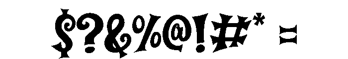 Alternight Regular Font OTHER CHARS