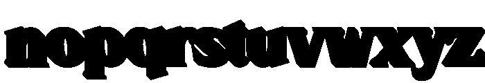 Althiera Extrude Regular Font LOWERCASE
