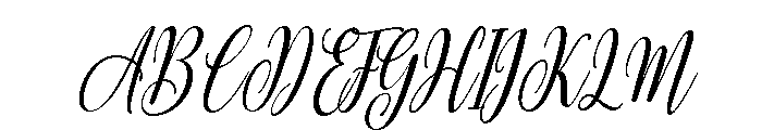 Alyora Script Condensed Slanted Font UPPERCASE