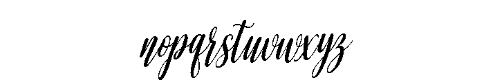 Alyora Script Condensed Slanted Font LOWERCASE